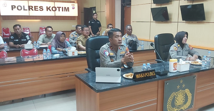 Polres Kotim Ikuti Zoom Meeting Launching Sistem Penerimaan Murid Baru SMA Kemala Taruna Bhayangkara Polres Kotim